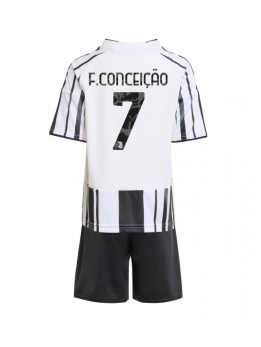 Juventus Francisco Conceicao #7 Replika Hemmakläder Barn 2025-26 Kortärmad (+ byxor)